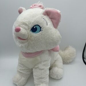 Disney Marie Aristocats Plush 15" White Pink bow Stuffed Animal Cat